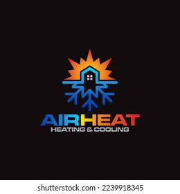 Illustration graphic vector of plumbing, heating, and cooling service company logo design template	

