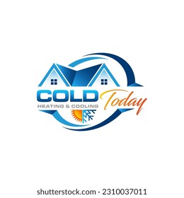 Illustration graphic vector of plumbing, heating, and cooling service company logo design template	

