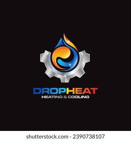 Illustration graphic vector of plumbing, heating, and cooling service company logo design template	

