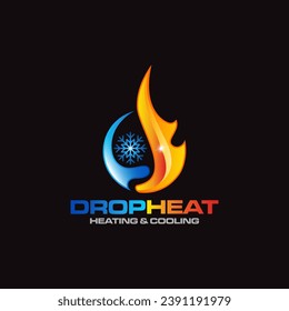 Illustration graphic vector of plumbing, heating, and cooling service company logo design template	

