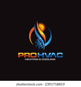 Illustration graphic vector of plumbing, heating, and cooling service company logo design template	

