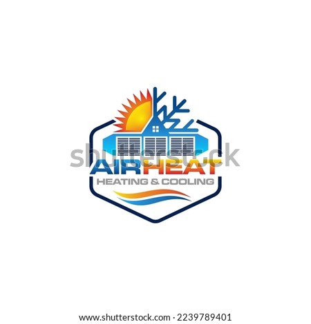 Illustration graphic vector of plumbing, heating, and cooling service company logo design template	

