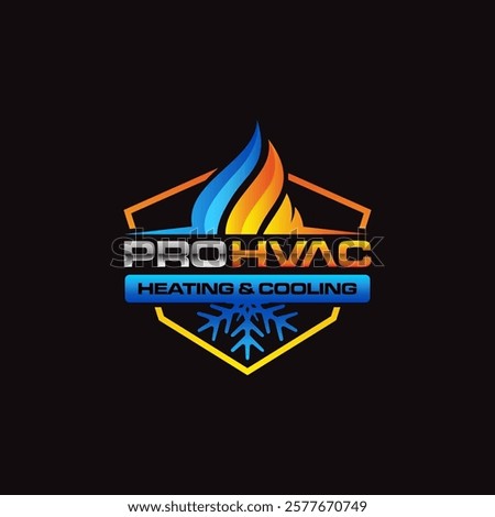 Illustration graphic vector of plumbing, heating, and cooling service company logo design template	

