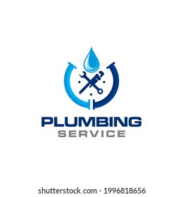 Illustration graphic vector of plumbing and maintenance service Logo Design template