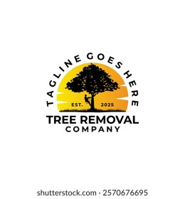 Illustration graphic vector for professional and eco-friendly wood-cutting business logo design template
