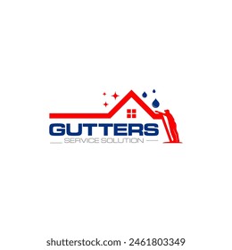 Illustration graphic vector of professional gutters installation and replacement services logo design template