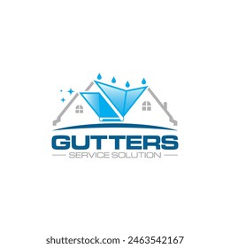 Ilustración Vector gráfico de servicios profesionales de instalación y sustitución de canaletas Plantilla de diseño de logotipos
