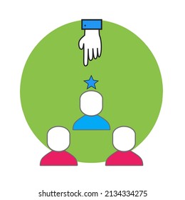 illustration graphic vector of recruitment employees for business or company.