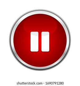 Illustration graphic vector of red pause button