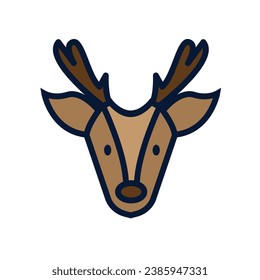 el vector gráfico ilustrativo es el reno como una de las características del portador de trineos de Santa. perfecto para icono web, banner, volante o cualquier diseño.