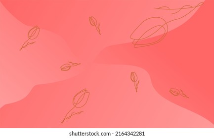 illustration graphic vector romantic landscape background with beautiful flowers