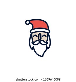 illustration graphic vector is santa clause with smile face in color style. Perfect for web icon, banner, flyer or emoticon.