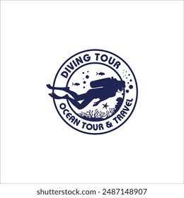 Illustration graphic vector of scuba diving logo design template