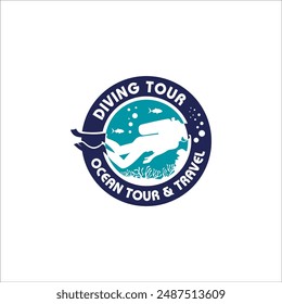 Illustration graphic vector of scuba diving logo design template