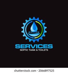 Illustration graphic vector of septic tank clean service logo design template  