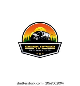 Ilustración vector gráfico de la plantilla de diseño del logotipo del servicio limpio del tanque séptico  