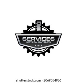 Ilustración vector gráfico de la plantilla de diseño del logotipo del servicio limpio del tanque séptico  
