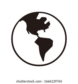 Ilustración vectorial gráfico conjunto de planeta tierra, globos terrestres aislados en fondo blanco. icono del planeta Tierra. Ilustración vectorial.