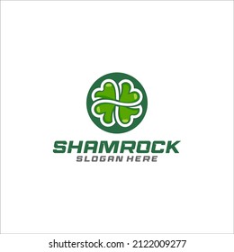 Illustration graphic vector of shamrock four leaf or green clover logo design template 