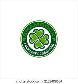 Illustration graphic vector of shamrock four leaf or green clover logo design template 