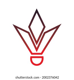the illustration of graphic vector of shuttlecock. Suitable for badminton, sport, or sport shop logo