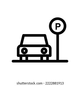 illustration graphic vector is sign for car parking area. Perfect for website, mobile apps, shop, social media announcement, hotel sign, banner or flyer.