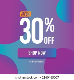 illustration graphic vector is sign discount 30% label or badge for sell product and promote product. Perfect for restaurant, coffee shop, store, shop or anything. Free font : cafeta and bebas neue