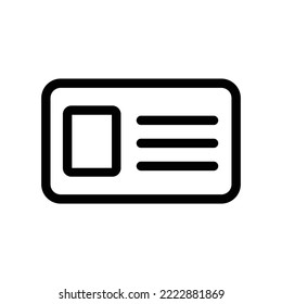 illustration graphic vector is sign for identity card. Perfect for website, mobile apps, shop, social media announcement, hotel sign, banner or flyer.