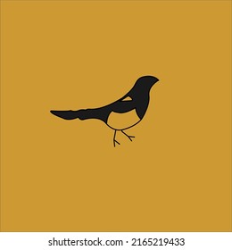 grafische Vektorgrafik, einfaches Design eines Vogels