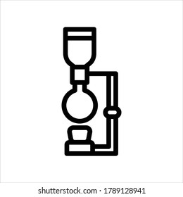 illustration graphic vector is siphon for coffee brew in outline black color. Perfect for icon, banner, flyer, mobile apps UI or social media design.
