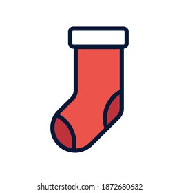 illustration graphic vector is socks used to put presents at Christmas with color style. perfect for web icon, banner, flyer or any design.