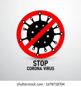 illustration graphic vector of stop corona virus ,corona virus infection.2019-nvoc virus.corona virus microbe.