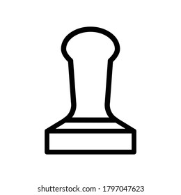illustration graphic vector is tamper tool for coffee shop outline black color. Perfect for icon, banner, flyer, mobile apps UI or social media design.