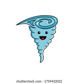 Ilustración de la mascota del tornado del vector gráfico
