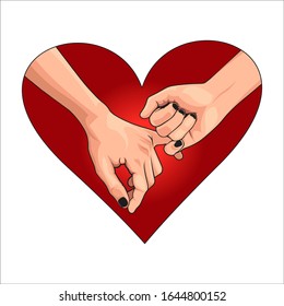 illustration graphic vector valentine couples holding hands