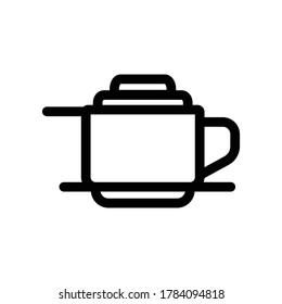 el vector gráfico de ilustración es un goteo vietnamita en color negro de estilo de línea. Perfecto para ícono, pancarta, volante o diseño de medios sociales.