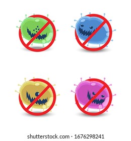 illustration graphic vector of virus. corona virus infection. 2019-nvoc virus.corona virus microbe. White background. vector