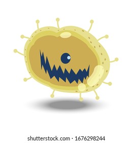 illustration graphic vector of virus. corona virus infection. 2019-nvoc virus.corona virus microbe. White background. vector