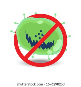 ilustración vector gráfico del virus. infección por el virus de la corona. Virus de la corona del virus 2019 microbe. Fondo blanco. vectorial