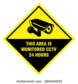 Illustration graphic vector of Warning Sticker for CCTV Camera Security Surveillance Alarm design template