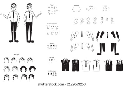 illustration graphic vector whiteboard character asset to animation and presentation for promotion your business.