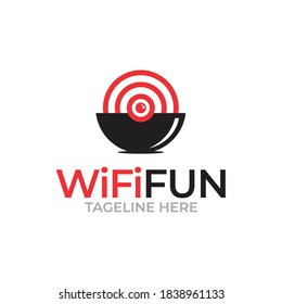 Illustration graphic vector of wifi internet access logo design template