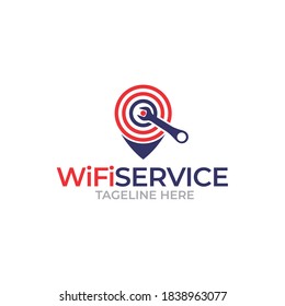 Ilustración vector gráfico de la plantilla de diseño del logotipo de acceso a Internet wifi