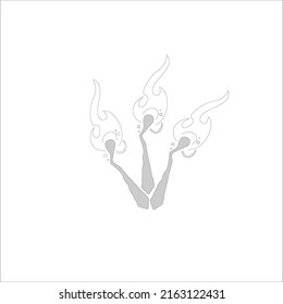 Illustration graphic vector wood burning by fire