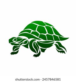 illustration graphics of tribal art design turtle on a white background