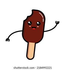 Illustration Graphics Vector cute cartoon ice cream. Perfect for a contest about ice cold drinks