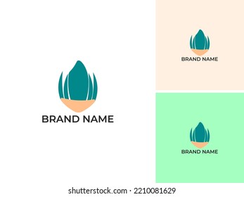 ILLUSTRATION GRASS LOGO ICON DESIGN VECTOR