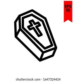 illustration of grave flat icon