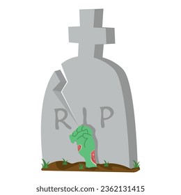 Illustration of gravestone with Zombie 