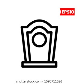 illustration of graveyard flat icon
